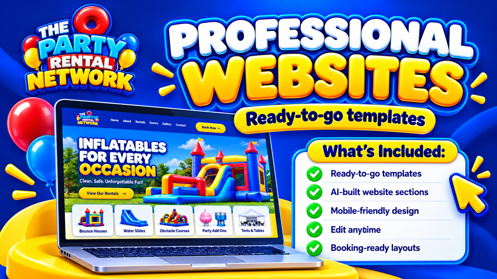 Professional Websites — The Party Rental Network