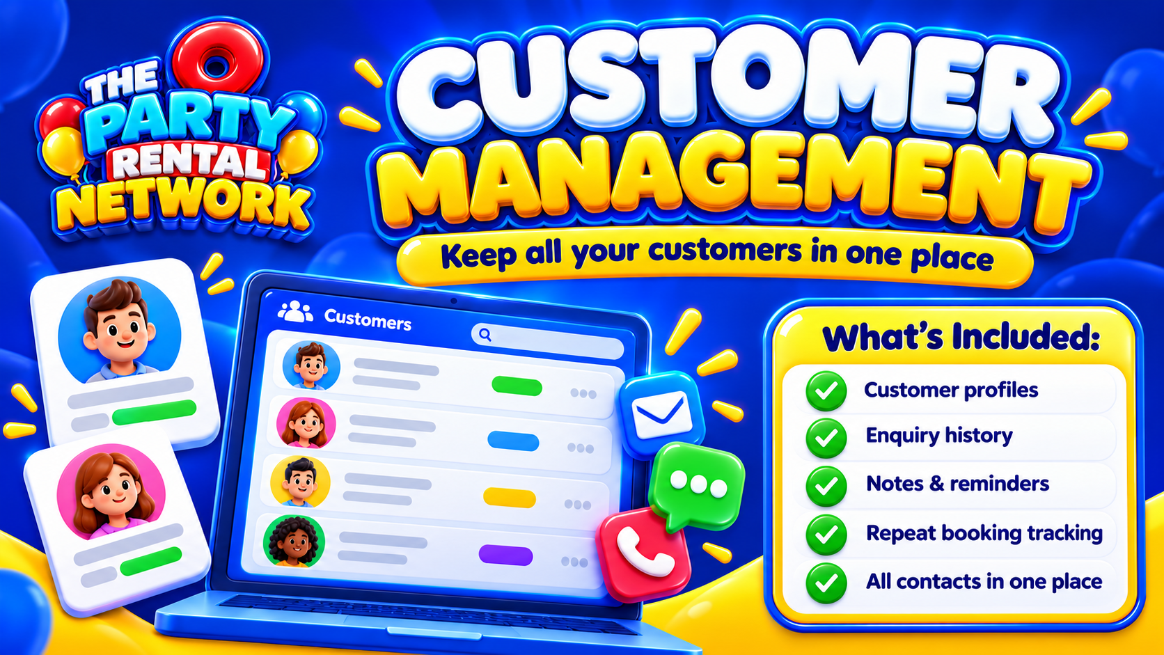 Customer Management — The Party Rental Network